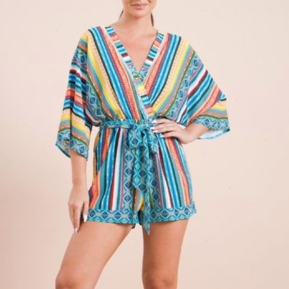 Forever 21 multicolored romper - Picture 1 of 7